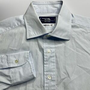 Kamakura Makers Shirt Mens 15.3 34.3 White Slim Fit Made Japan 39-87 Supima 110